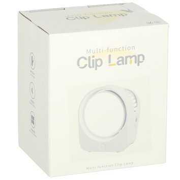 Lampka nocna z klipsem biurkowa do czytania biała