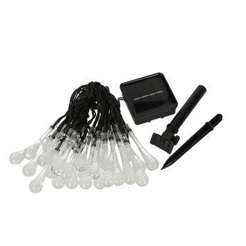 Lampki solarne ogrodowe łezki 6,5m 30LED ciepły biały Lampki solarne ogrodowe łezki 6,5m 30LED ciepły biały