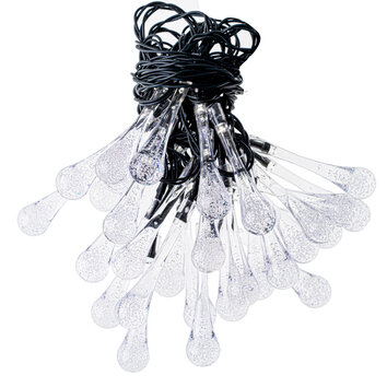 Lampki solarne ogrodowe łezki 6,5m 30LED ciepły biały Lampki solarne ogrodowe łezki 6,5m 30LED ciepły biały