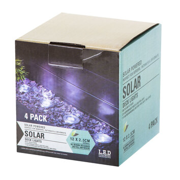 Lampy solarne gruntowe najazdowe ogrodowe  8LED 4szt. ciepły biały