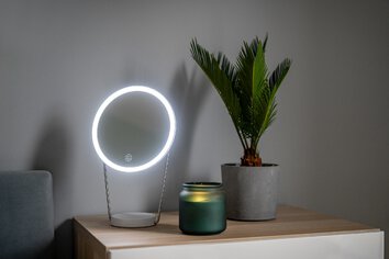 Lusterko do makijażu Humanas HS-ML01 z podświetleniem LED - białe