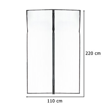 Moskitiera siatka magnetyczna LUARO na drzwi solidna mocny magnes 110x220cm