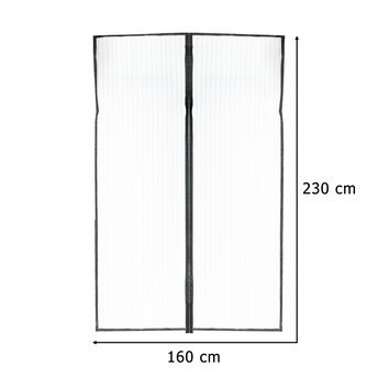 Moskitiera siatka magnetyczna LUARO na drzwi solidna mocny magnes 160x230cm