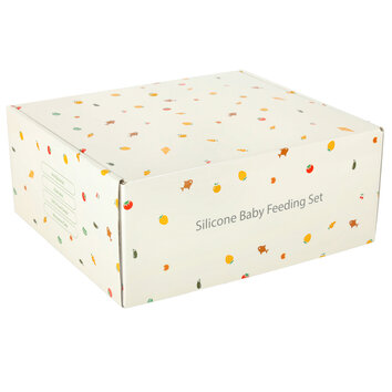 Naczynia silikonowe dla dzieci wiewiórka zestaw 9 elementów ciemny różowy Naczynia silikonowe dla dzieci wiewiórka zestaw 9 elementów ciemny różowy