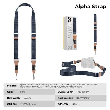 Pasek do aparatu K&F Concept Alpha Strap - ciemnoszary