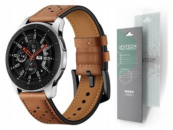 TECH-PROTECT LEATHER SAMSUNG GALAXY WATCH 3 45MM BROWN