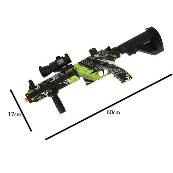Pistolet na kulki żelowe wodne karabin zestaw XXL zasilanie akumulatorowe USB 550szt. 7-8mm
