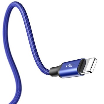 Baseus kabel USB 3w1 iPhone micro type-C 3A 120cm Niebieski