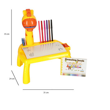 Projektor rzutnik stolik stół do rysowania żyrafa żółta