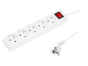 Przedłużacz sieciowy 5G 5M biały Blow
