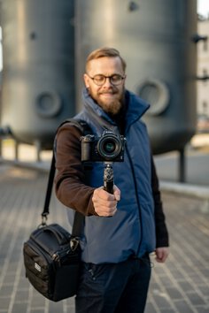 Statyw Fotopro Vlogger Mini (SY-390 + P-1HX) - szary