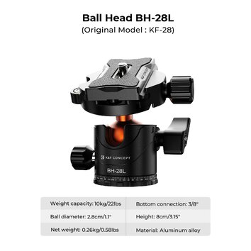 Statyw K&F Concept K254A3 z głowicą kulową BH-28L