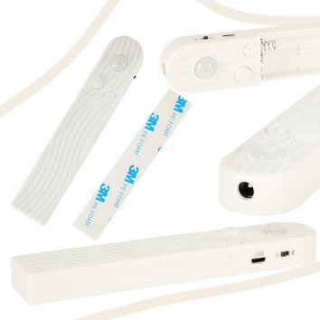 Taśma LED wodoodporna na baterie USB czujnik ruchu 1M zimny biały