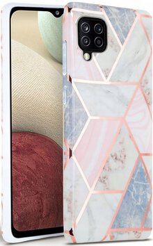 TECH-PROTECT MARBLE GALAXY A12 PINK