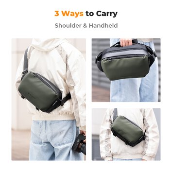 Torba fotograficzna K&F Concept Alpha Sling Bag 10 l - ciemnozielona