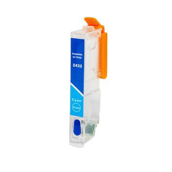 Tusz Epson 750 (T2432) XP CYAN pusty z czipem samoresetującym
