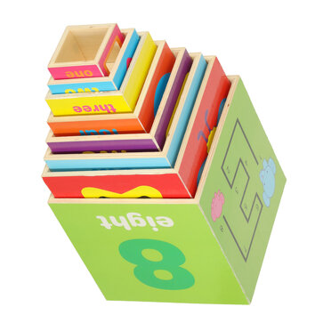 Wieża edukacyjna drewniana sorter kształty nauka liczenia 71cm XXL