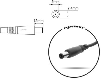 Ładowarka Zasilacz do laptopów 7.4 x 5.0mm z Pinem 19.5V 6.9A 135W