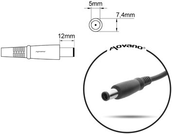 Ładowarka Zasilacz samochodowy 11-15V do laptopów 7.4 x 5.0 mm PIN 4.74A 19V 90W
